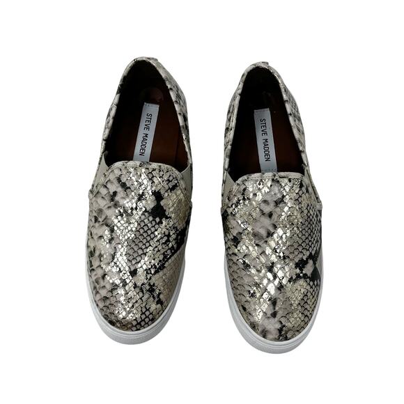 Steve Madden Safary Slip On Sneaker Metallic Snakeskin Print Womens size 9.5 M - Picture 5 of 13